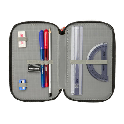 Plumier Graffiti Minecraft triple 37pzs