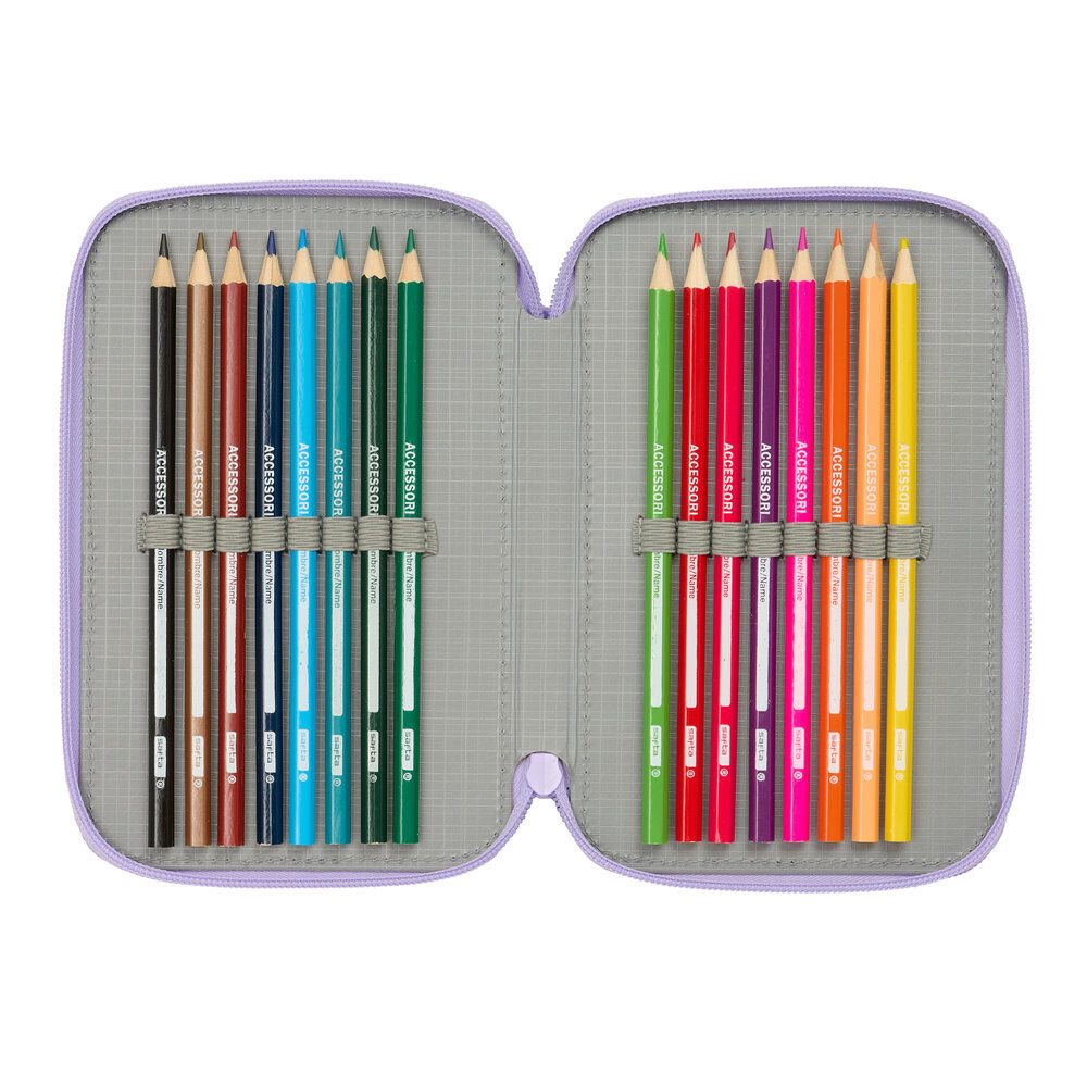 Portatodo Kuromi Hello Kitty triple 37pzs