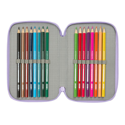 Portatodo Kuromi Hello Kitty triple 37pzs