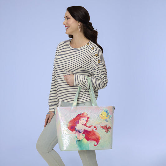 Bolso + monedero Ariel, Flounder y Sebastian La Sirenita Disney Loungefly