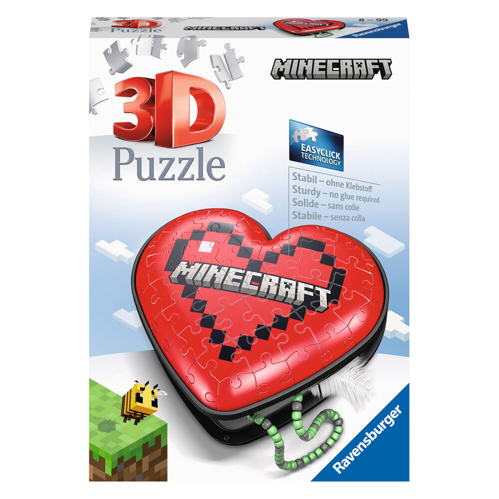 Puzzle 3D Heart Minecraft 54pzs