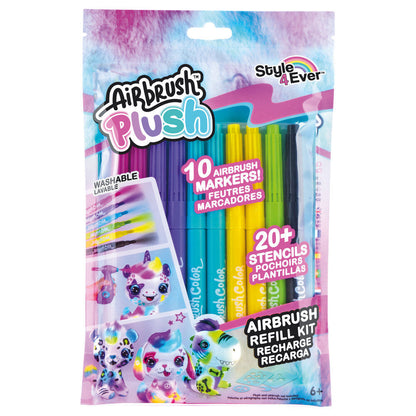 Recambio aerografo 10 rotuladores lavables Airbrush Plush
