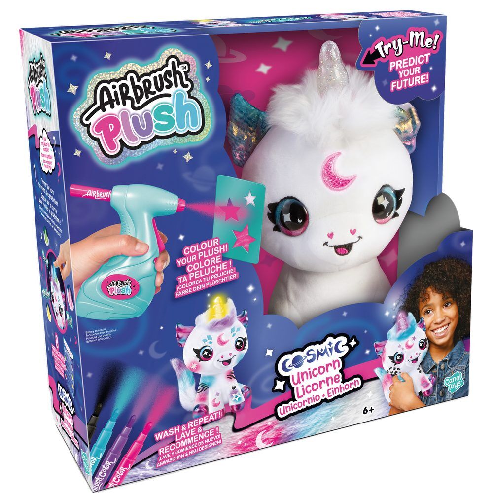 Peluche unicornio aerografo luz sonidos Airbrush Plush