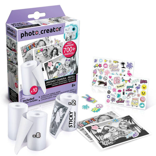 Recambio camara instantanea 10 rollos papel Photo Creator