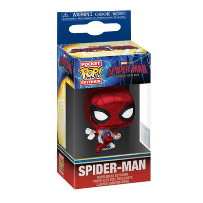 Llavero Pocket POP Marvel Spider-Man Brand New Day Spider-Man Metallic
