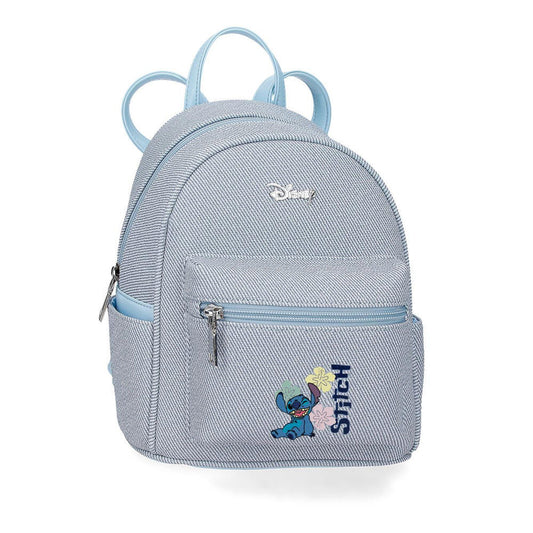 Mochila paseo Tiki Stitch Disney denim 23cm