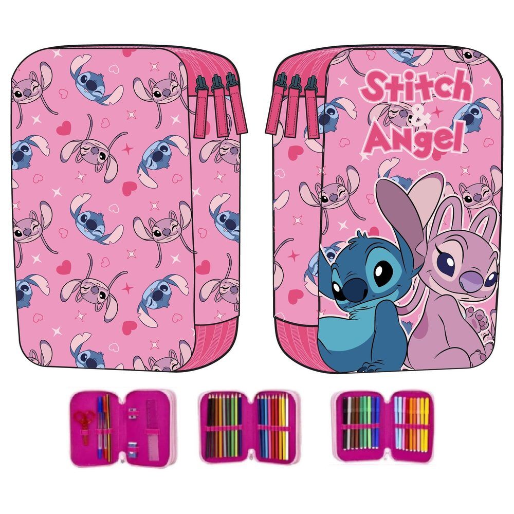 Plumier Angel & Stitch Disney triple