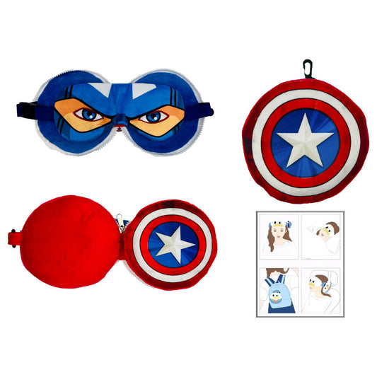 Cojin viaje + antifaz Los vengadores Avengers Marvel