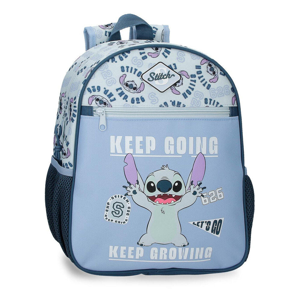 Mochila Keep Going Stitch Disney 33cm adaptable