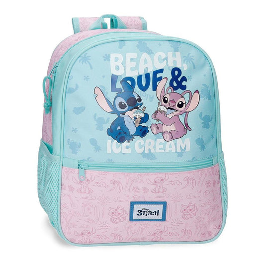 Mochila Beach & Love Stitch Disney 33cm adaptable