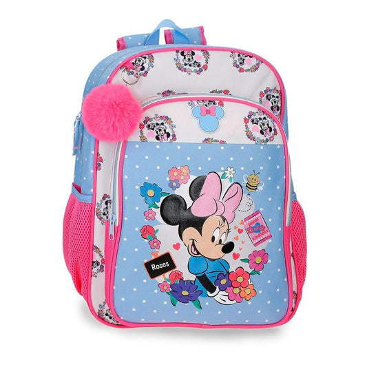 Mochila Flowers Minnie Disney 40cm adaptable
