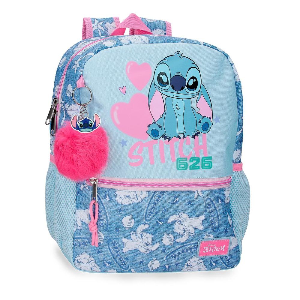 Mochila Hearts Stitch Disney 33cm adaptable