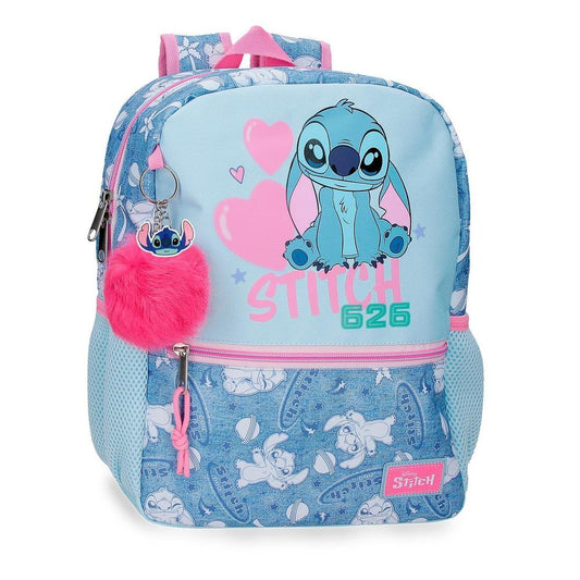 Mochila Hearts Stitch Disney 33cm adaptable