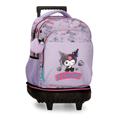Trolley compact Retropop Kuromi Hello Kitty extraible 43cm