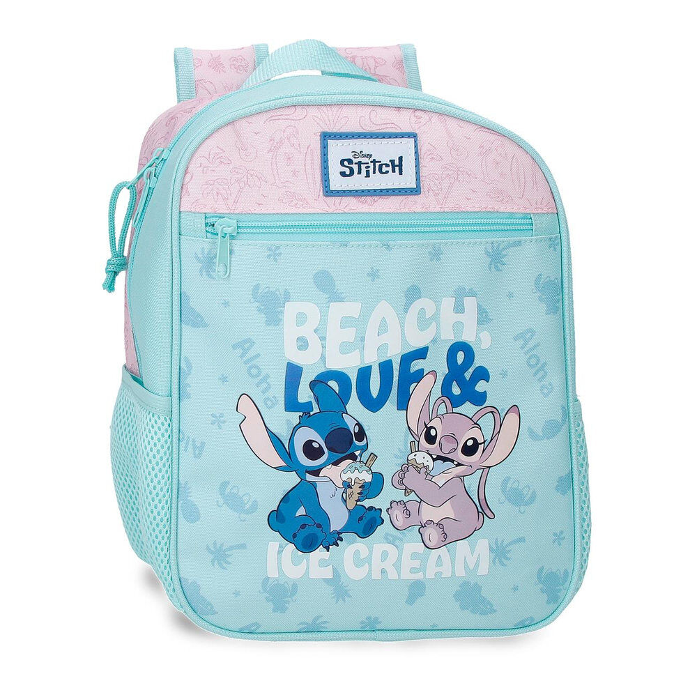 Mochila Beach & Love Stitch Disney 28cm adaptable