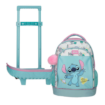 Trolley compact Little Destruction Stitch Disney extraible 43cm