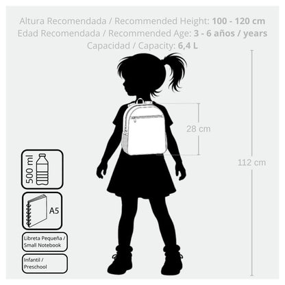 Mochila Beach & Love Stitch Disney 28cm adaptable