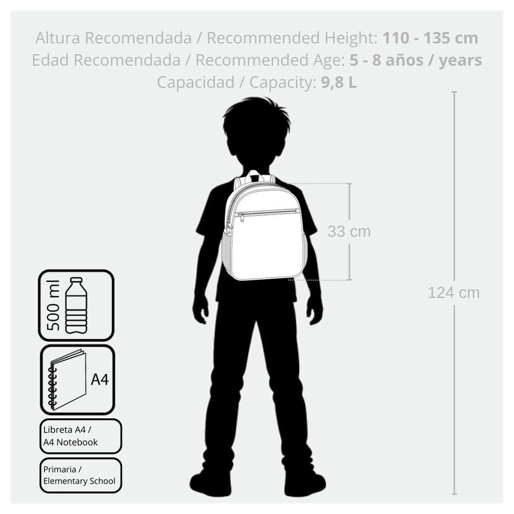 Mochila High Speed Mickey Disney 33cm adaptable