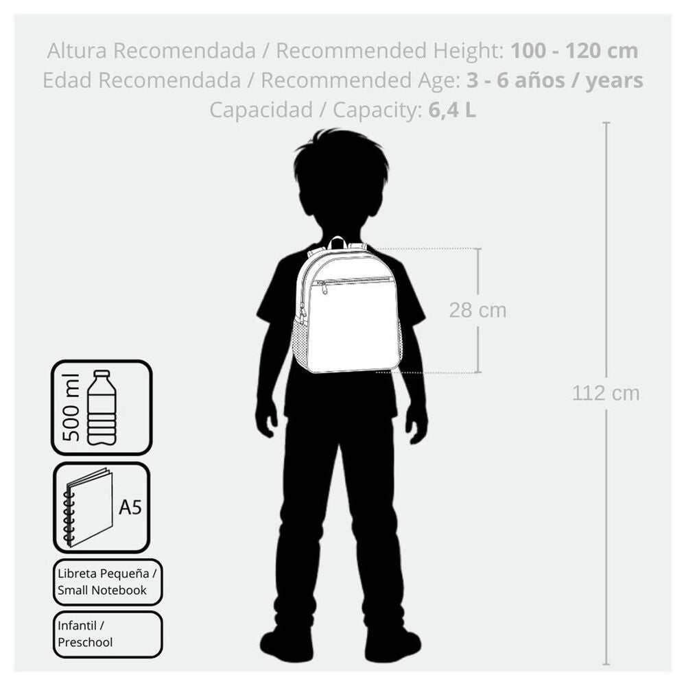 Mochila High Speed Mickey Disney 28cm adaptable
