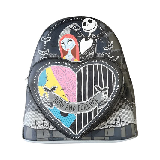 Mochila Pesadilla antes de Navidad Jack y Sally Corazon partido Loungefly 26cm