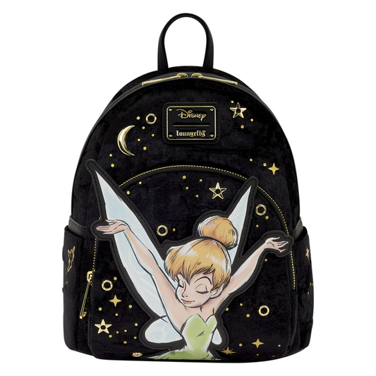 Mochila Tinker Bell Pixie Dust Velvet Disney Loungefly 26cm