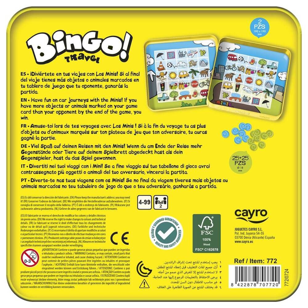 Juego Bingo Travel