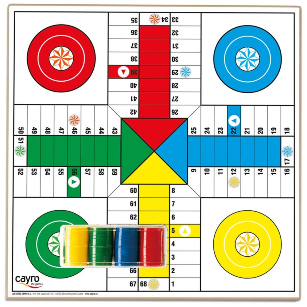 Tablero Parchis & Oca madera con accesorios