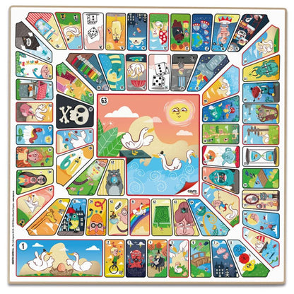 Tablero Parchis & Oca madera con accesorios