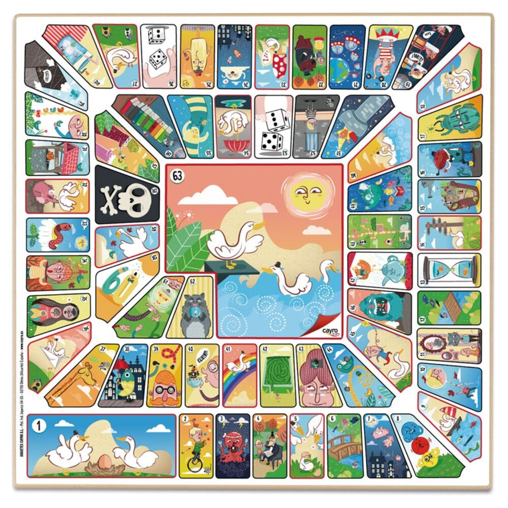 Tablero Parchis & Oca 6 jugadores madera