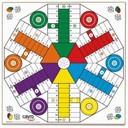 Tablero Parchis & Oca 6 jugadores madera