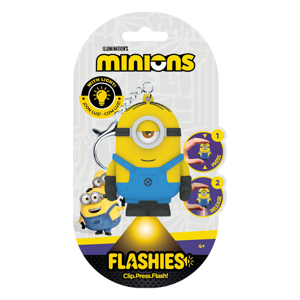 Llavero figura 3D con luz Minions Flashies