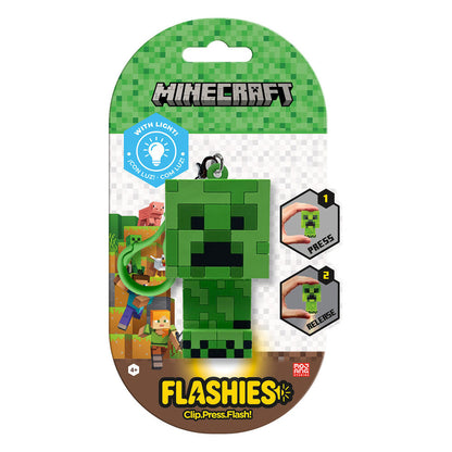 Llavero figura 3D con luz Minecraft Flashies