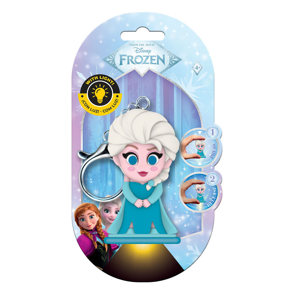 Llavero figura 3D con luz Elsa Frozen Disney Flashies