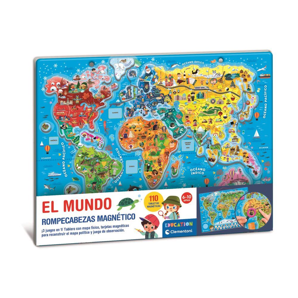 Rompecabezas Geopuzzle Magnetico El Mundo