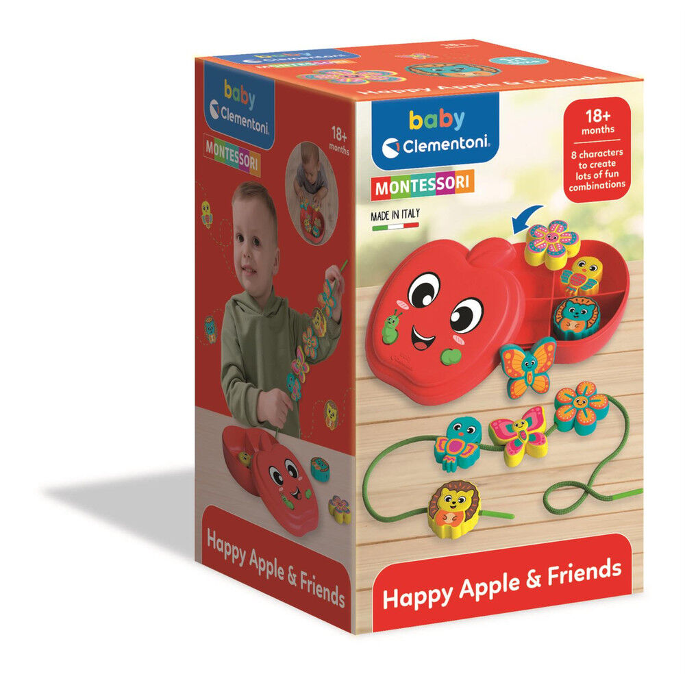 Juego manzana juego de lazos Montessori