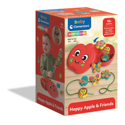 Juego manzana juego de lazos Montessori