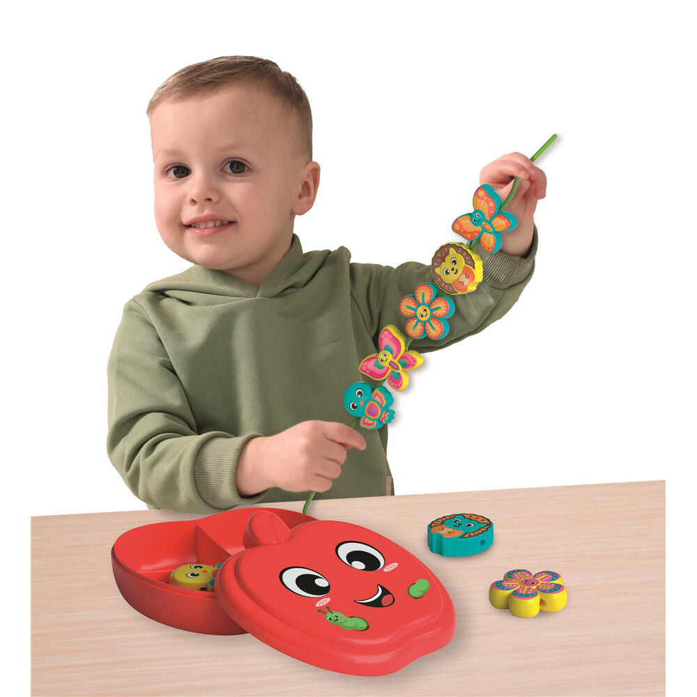 Juego manzana juego de lazos Montessori