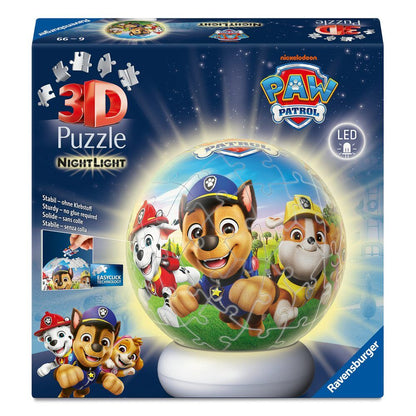 Puzzle Ball 3D Patrulla Canina Paw Patrol luz 74pzs