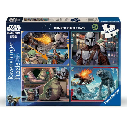 Puzzle Grogu & The Mandalorian Star Wars 4x100pzs