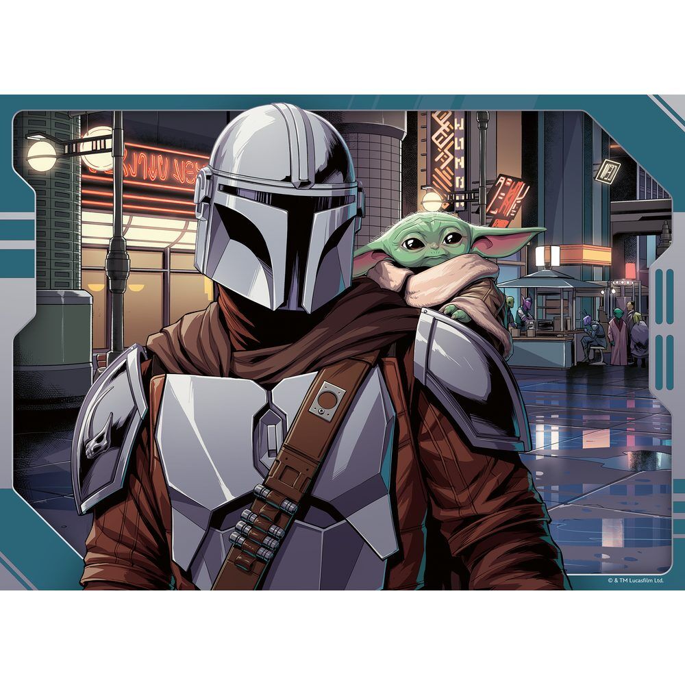 Puzzle Grogu & The Mandalorian Star Wars 4x100pzs