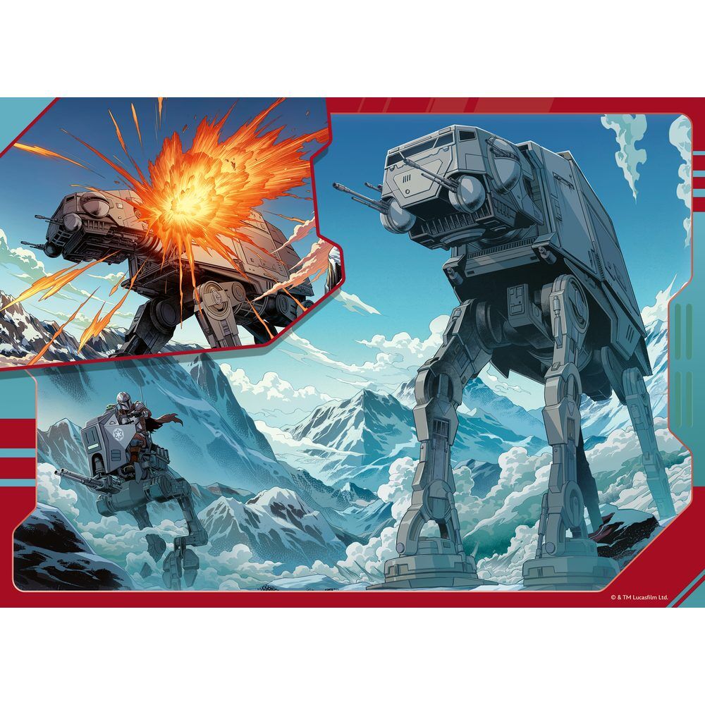 Puzzle Grogu & The Mandalorian Star Wars 4x100pzs