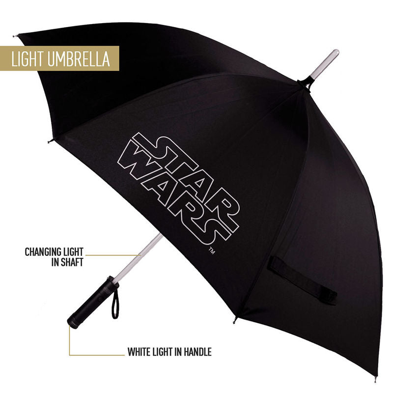 Paraguas manual Star Wars 53cm efecto espada laser
