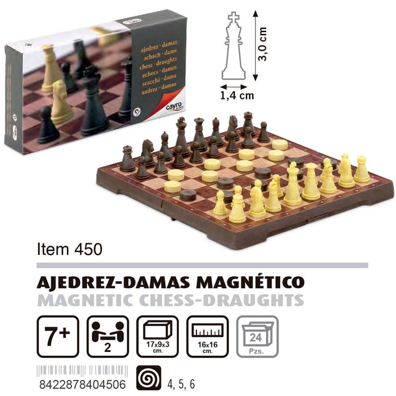 Ajedrez Damas Magnetico viaje
