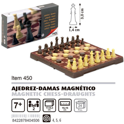 Ajedrez Damas Magnetico viaje