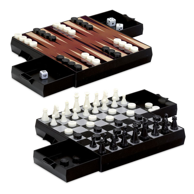 Ajedrez Damas Backgammon Magnetico cuadrado